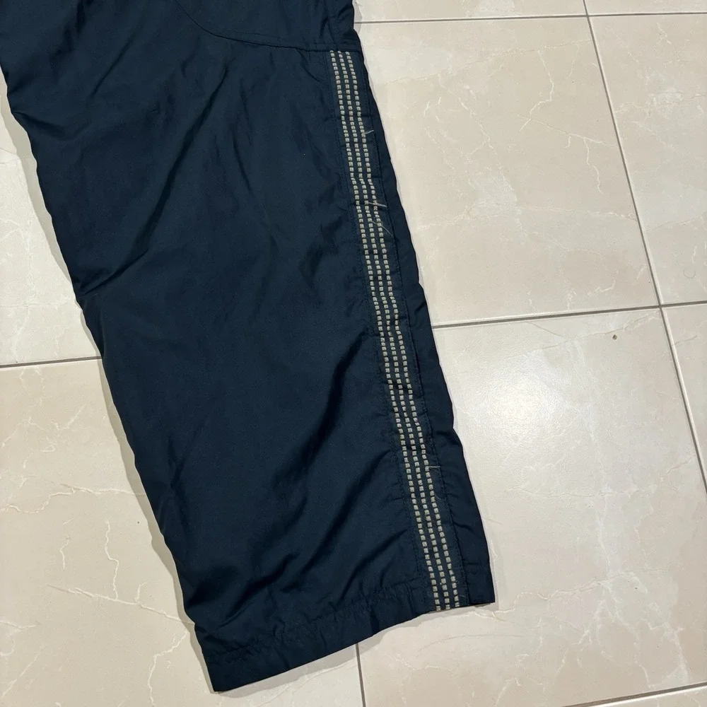 Vintage Adidas Track Pants Men's Large Blue Yellow Baggy Wide Leg Sweatpants Y2K
